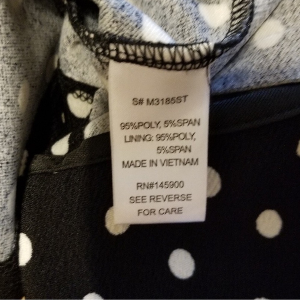 Kaii Black Polka Dot Tailored Design Ruched Sleeve Blazer NWT - Picture 16 of 16